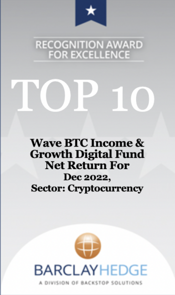 Barclay award 1 | Premier Investment Hub BTC Income & Growth Fund - BarclayHedge - #4 in the Monthly Performance Rankings (Dec &lsquo;22)